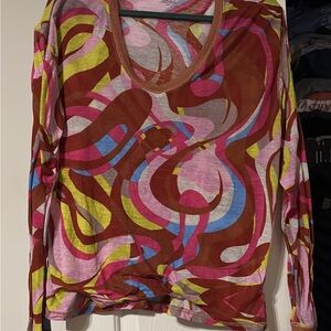 FP Movement by Free People Multicolor Swirl Long Sleeve Top